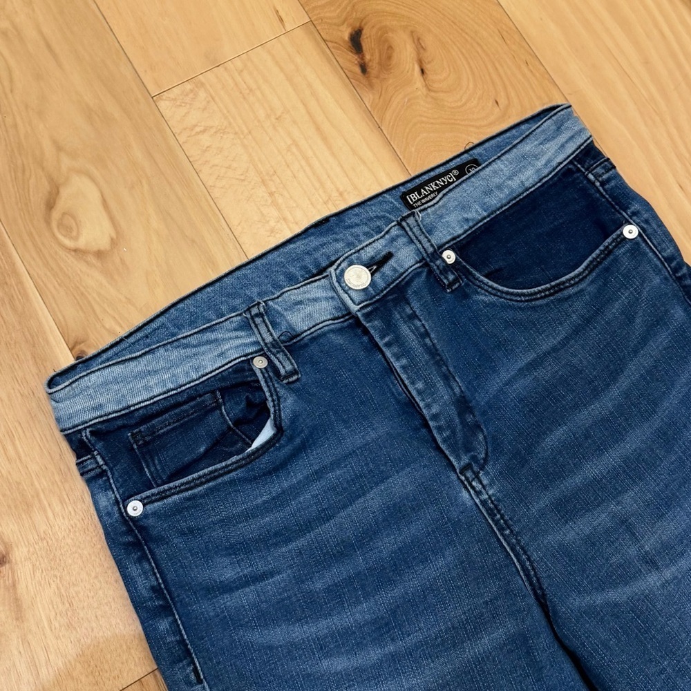 Blank NYC The Waverly High-Rise Flare Jeans Colorblock Denim - Picture 3 of 7